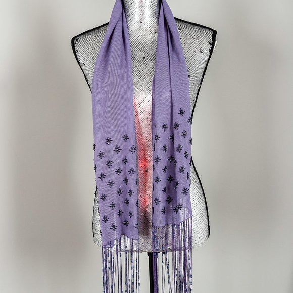 NWOT Awear beaded scarf